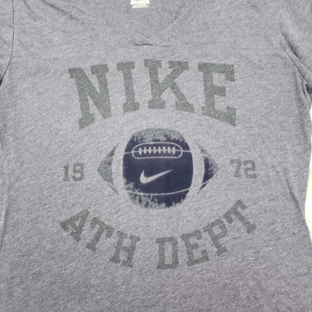 Nike Top Womens‎ Large Blue V-Neck Short Sleeve